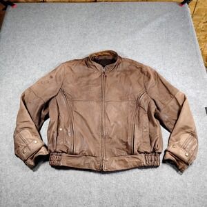 Firstgear Hein Gericke Brown Leather Motorcycle Jacket LE 237 Mens XL